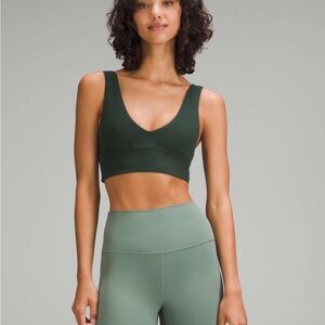 Lululemon Legacy Green Align V-Neck Bra A/B Size 6
